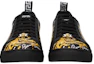 Shop ヴェルサーチ ローカット レザースニーカー (黒/黄) 1002778-1A02202_5B00V