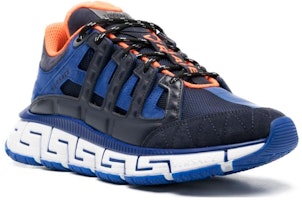 ヴェルサーチ レザーローカットスニーカー (ブルー) DSU8094-1A0498_42UF90 Order ヴェルサーチ レザーローカットスニーカー (ブルー) DSU8094-1A0498_42UF90