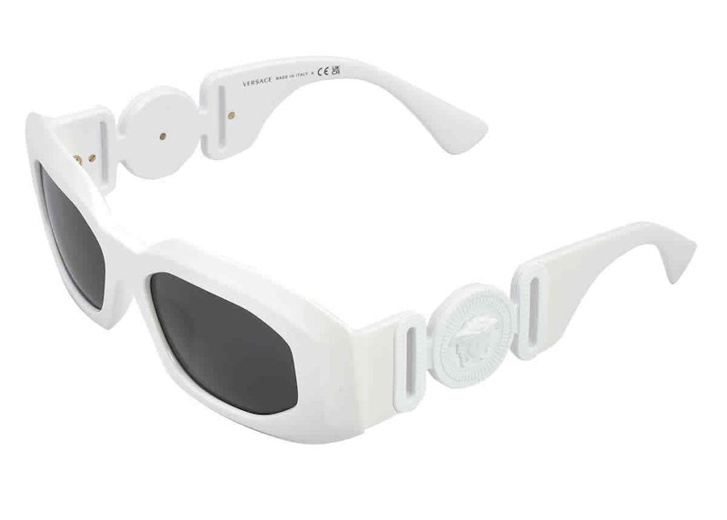 Versace Maxi Medusa Biggie Sunglasses White/Dark Grey (VE4425U-543887)