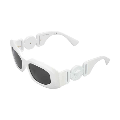 Versace Maxi Medusa Biggie Sunglasses White/Dark Grey (VE4425U-543887)