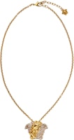 VERSACE Medusa 3D Pendant Necklace with Swarovski Crystals Gold Unisex Couplet. DG1I024DJMX VERSACE Medusa 3D Pendant Necklace with Swarovski Crystals Gold Unisex Couplet. DG1I024DJMX