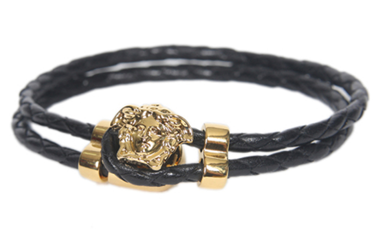 Order 范思哲美杜莎合金双层编织皮革手链男士款 DG05579-DMTN-D41O