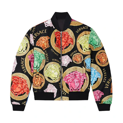 Versace Medusa Amplified Reversible Bomber Jacket Black Fashion A87346-1F01140-5B020
