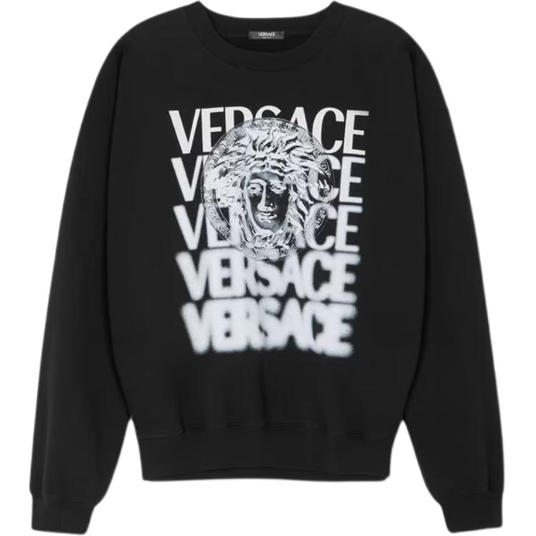 Versace Medusa Badge Crewneck Long-Sleeve Sweatshirt Men’s Black 1013969-1A12490-2B510