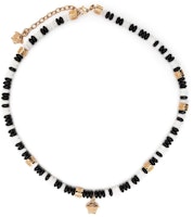 Versace Medusa Beaded Necklace Black White DG18559DJMR Versace Medusa Beaded Necklace Black White DG18559DJMR