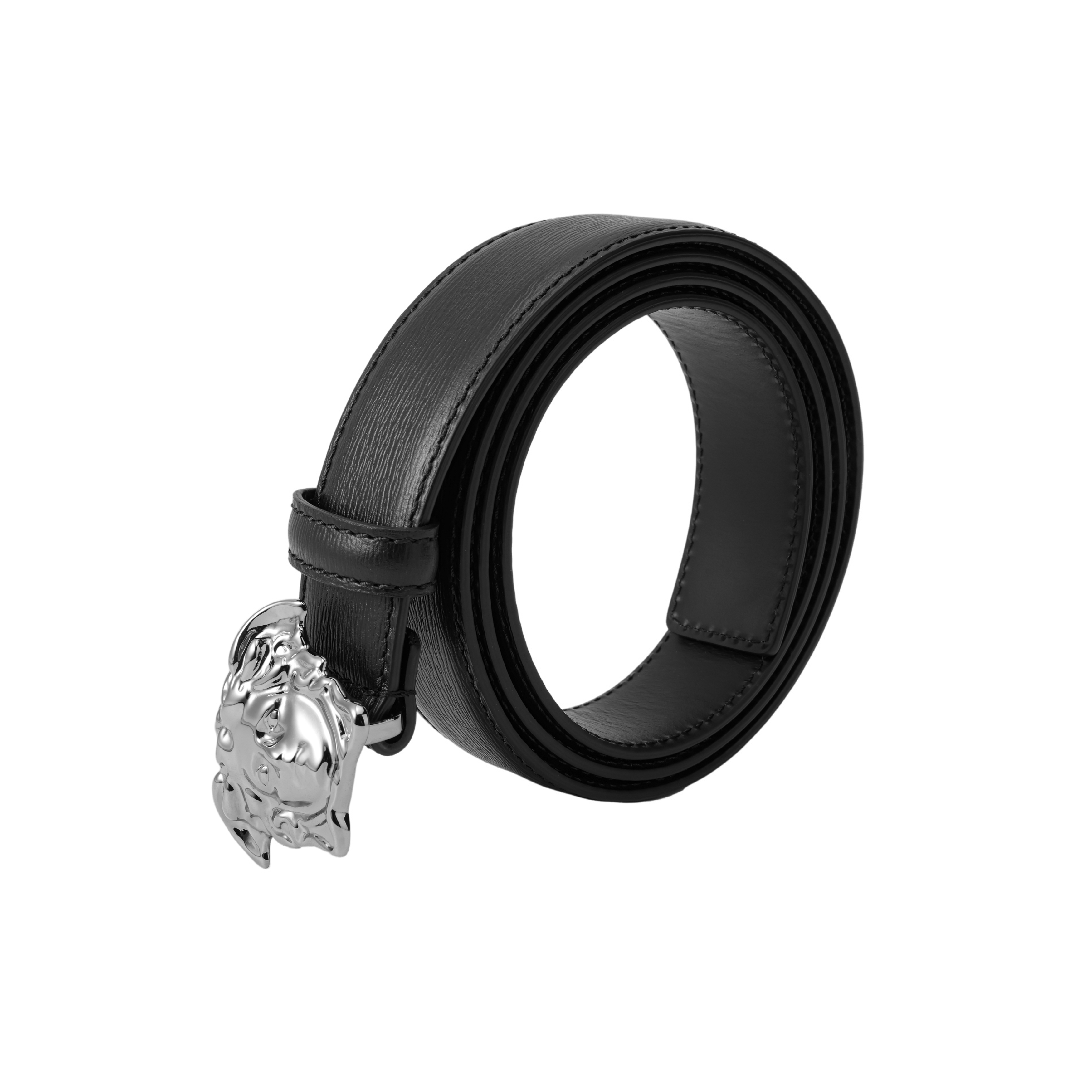 Shop Versace Medusa 黑色腰帶 3公分寬 10013641A005931B00E