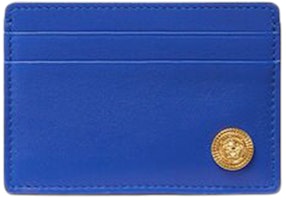 Versace Medusa Biggie (4 Card Slot 1 Cash Compartments) Card Holder Royal Blue/Gold Versace Medusa Biggie (4 Card Slot 1 Cash Compartments) Card Holder Royal Blue/Gold