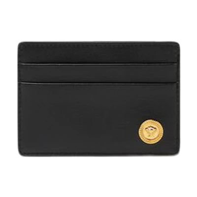 Versace Medusa Biggie (4 Card Slot 1 Cash Compartments) Card Holder Black/Gold