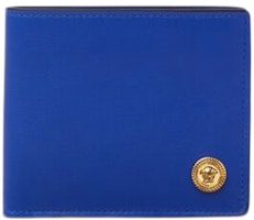 Versace Medusa Biggie (6 Card Slot 2 Cash Compartments) Wallet Royal Blue/Gold Versace Medusa Biggie (6 Card Slot 2 Cash Compartments) Wallet Royal Blue/Gold