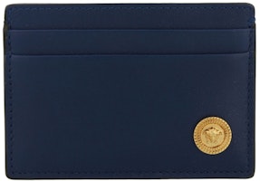 Versace Medusa Biggie Card Holder Navy/Gold Versace Medusa Biggie Card Holder Navy/Gold