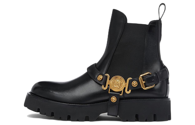Buy Versace Medusa Biggie Leren Chelsea Boots ''Zwart'' 1006044-1A00693_1B00V