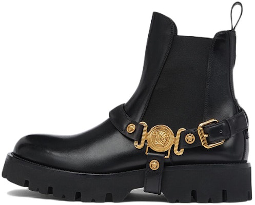 Botas Chelsea de Cuero Versace Medusa Biggie 'Negro' 1006044-1A00693_1B00V Buy Botas Chelsea de Cuero Versace Medusa Biggie 'Negro' 1006044-1A00693_1B00V