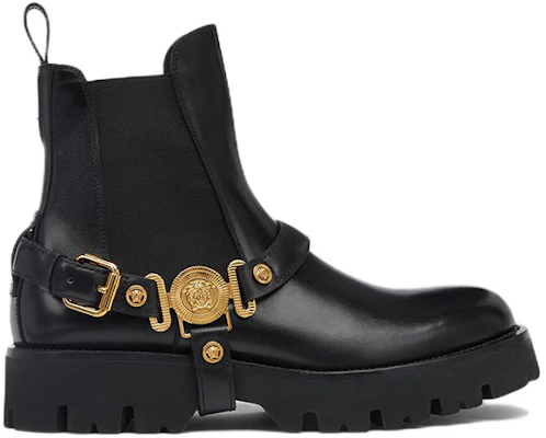 Versace Medusa Biggie Leren Chelsea Boots ''Zwart'' 1006044-1A00693_1B00V Order Versace Medusa Biggie Leren Chelsea Boots ''Zwart'' 1006044-1A00693_1B00V
