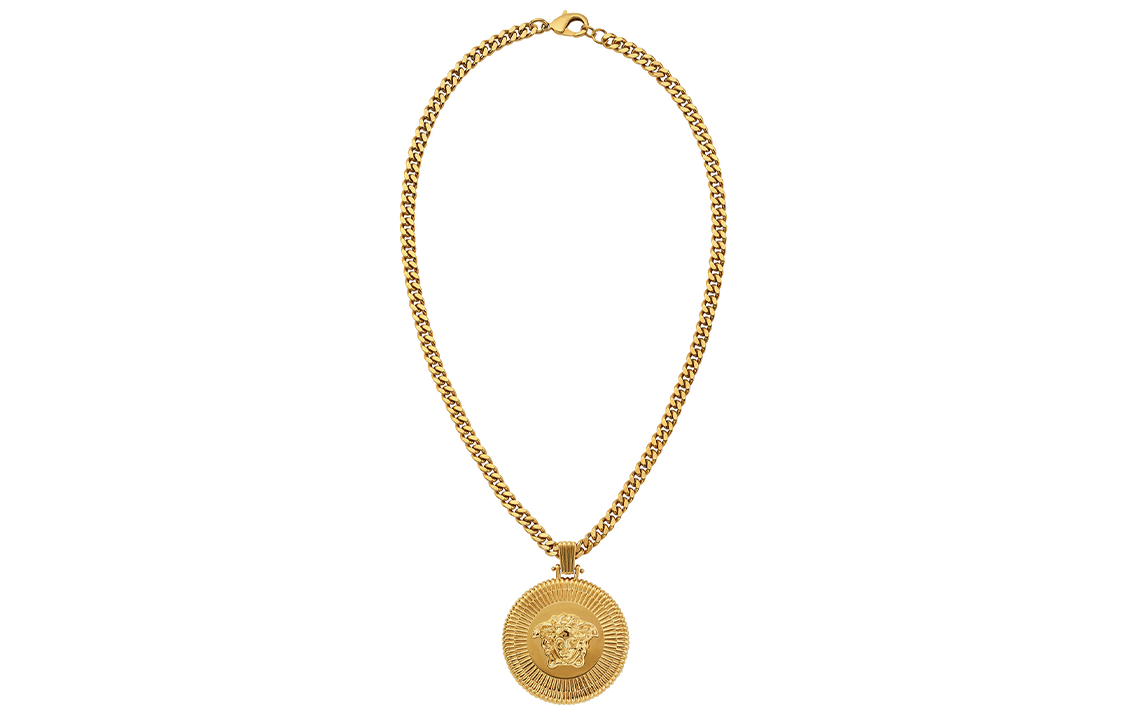 Lookbook Versace Medusa Biggie Necklace Gold for Men. 1005334-1A00620-3J000