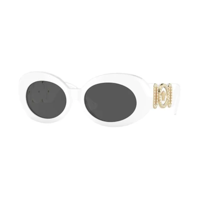 Versace Medusa Biggie Oval Sunglasses White (VE4426BU-31487)
