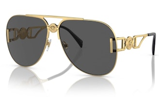 Versace Medusa Biggie Pilot Sunglasses Dark Grey/Gold (VE2255) Versace Medusa Biggie Pilot Sunglasses Dark Grey/Gold (VE2255)