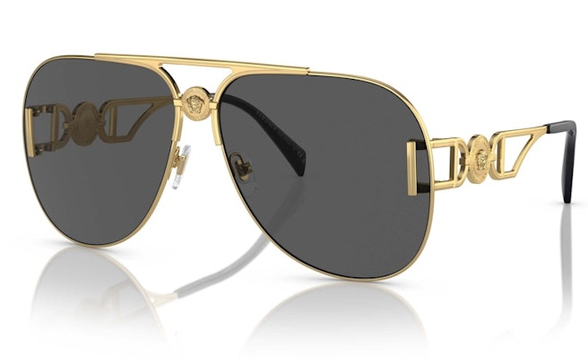 Versace Medusa Biggie Pilot Sunglasses Dark Grey/Gold (VE2255) Buy Versace Medusa Biggie Pilot Sunglasses Dark Grey/Gold (VE2255)
