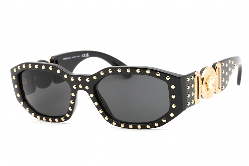 Versace Medusa Biggie Sunglasses Black/Gold Studded (VE4361-539787)