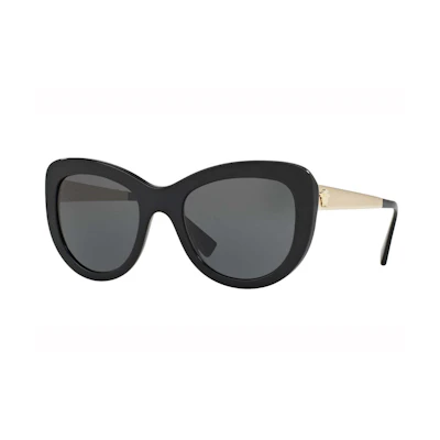 Versace Medusa Cat Eye Sunglasses Black/Gold (VE4325)