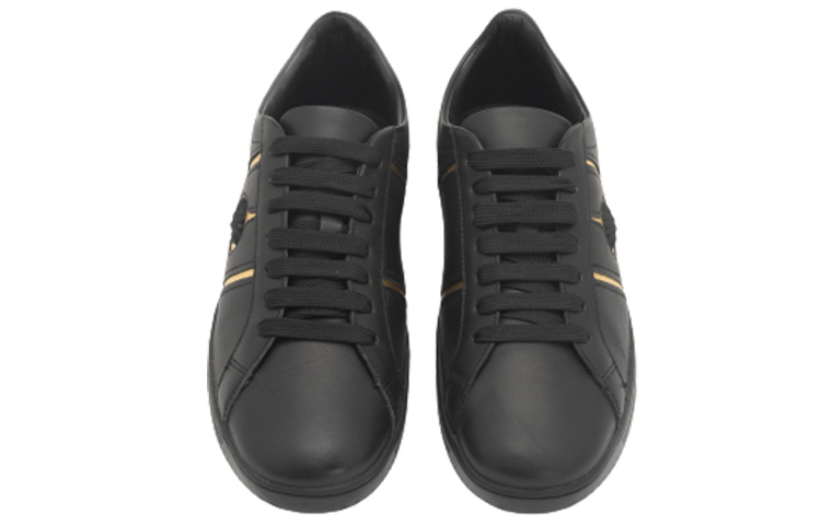 Versace Medusa Embellished Low-Top Sneaker 'Black Leather' 圖 4