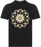 VERSACE Medusa Embroidered Black Crew Neck T-Shirt A85165-A228806-A2003 VERSACE Medusa Embroidered Black Crew Neck T-Shirt A85165-A228806-A2003