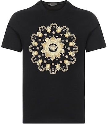 VERSACE 美杜莎刺繡黑色圓領T恤 A85165-A228806-A2003 Order VERSACE 美杜莎刺繡黑色圓領T恤 A85165-A228806-A2003