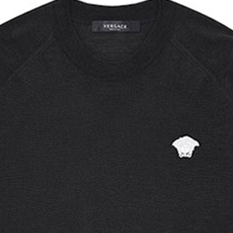 VERSACE Medusa Embroidered Cashmere Sweater Black 1001174-1A00796-1B000 圖 6