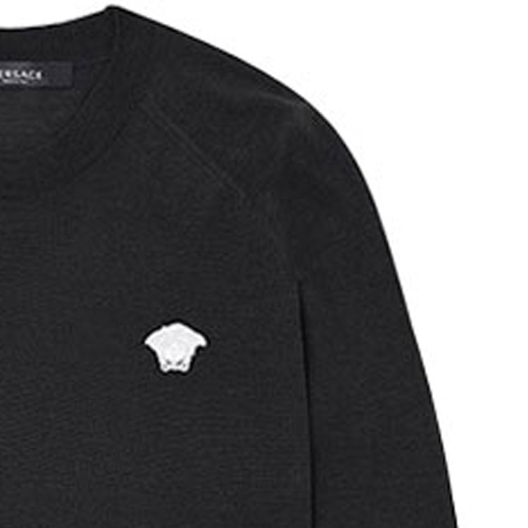 VERSACE Medusa Embroidered Cashmere Sweater Black 1001174-1A00796-1B000 圖 7