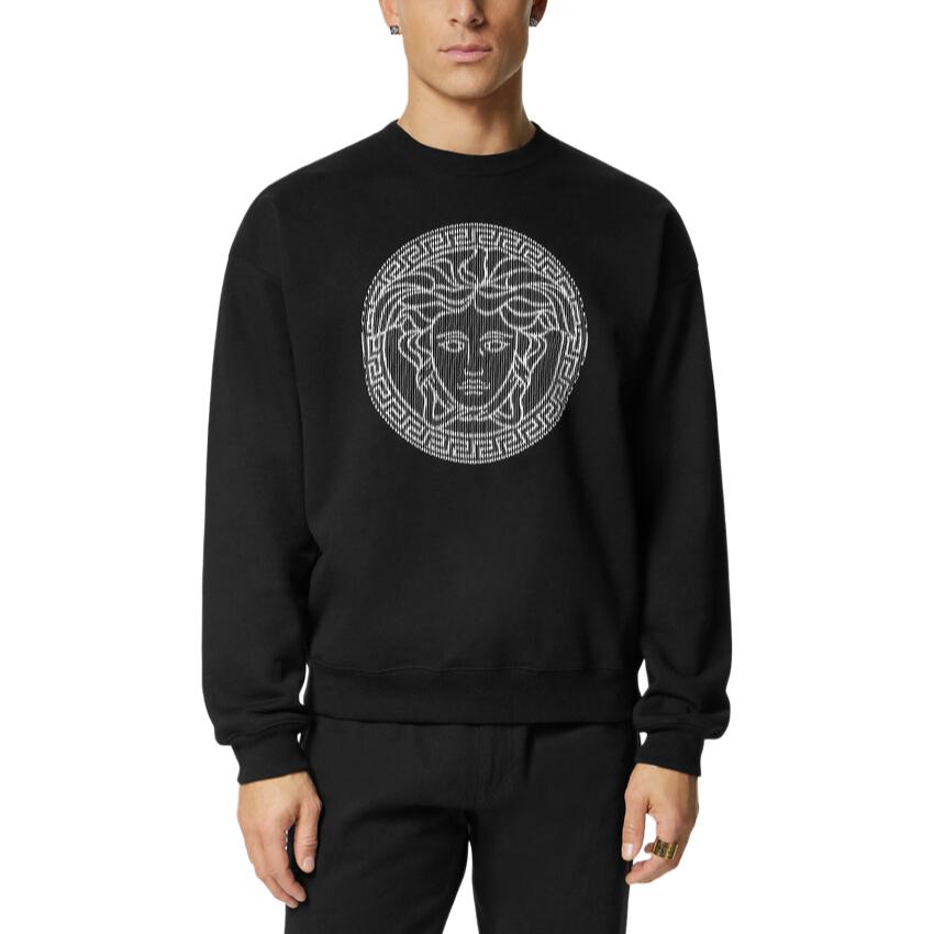 VERSACE Medusa Embroidered Crewneck Long-Sleeve Sweatshirt Black - . 1013969-1A10754-1B000 圖 4