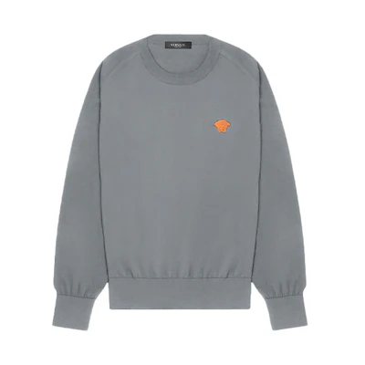 Versace Medusa Embroidered Pullover Knit Sweatshirt Grey A89086-A237546-1E090