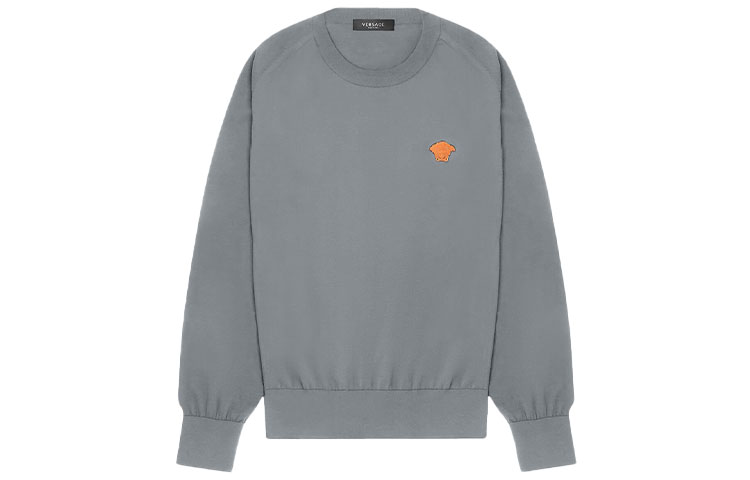 Versace Medusa Embroidered Pullover Knit Sweatshirt Grey A89086-A237546-1E090 圖 2