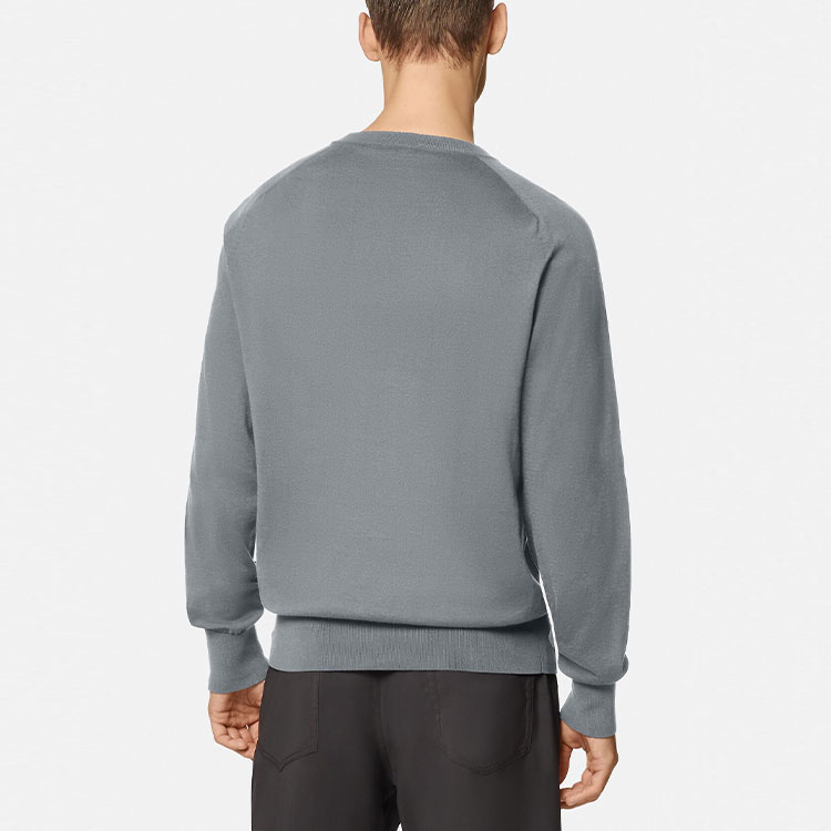 Versace Medusa Embroidered Pullover Knit Sweatshirt Grey A89086-A237546-1E090 圖 4