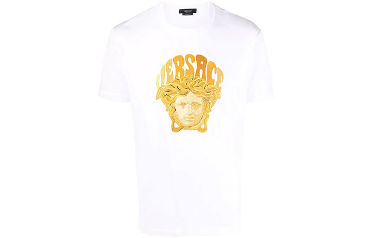 VERSACE Medusa Embroidered Short Sleeve T-Shirt White SS22 . 1003913-1A02785-1W000 圖 2