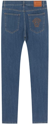 VERSACE Jeans Lurus Bordir Medusa Pria Biru A84998S-A231671-A816 Lookbook VERSACE Jeans Lurus Bordir Medusa Pria Biru A84998S-A231671-A816