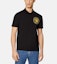Shop VERSACE Medusa Embroidered Studded Polo Shirt Men’s Black A89300-A237141-A1008