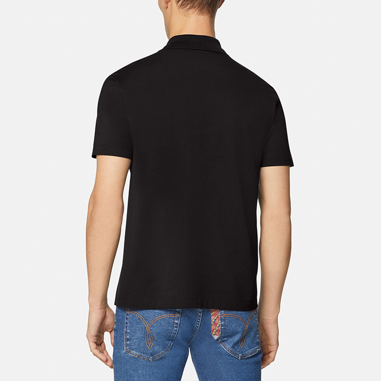 Purchase VERSACE 美杜莎刺绣铆钉男士黑色POLO衫 A89300-A237141-A1008