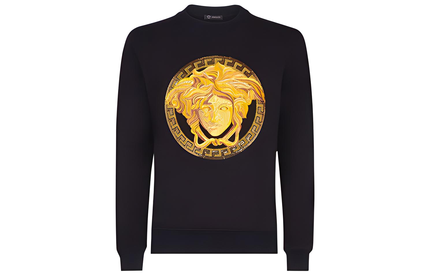 Versace Medusa Embroidered Sweatshirt Black A81018-A228146-A92Y