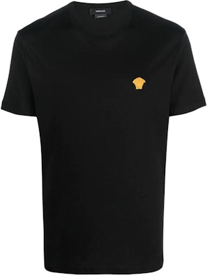 VERSACE Medusa Embroidered Tee SS23 Black Short Sleeve T-Shirt. 1008481-1A06063-1B000 Buy VERSACE Medusa Embroidered Tee SS23 Black Short Sleeve T-Shirt. 1008481-1A06063-1B000