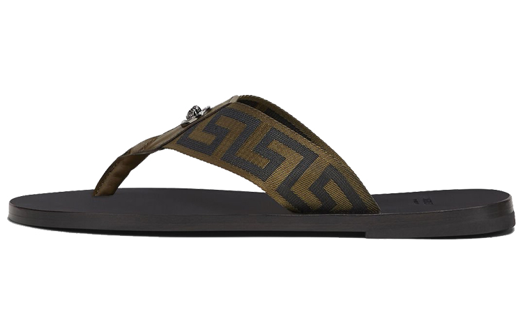 Buy 范思哲美杜莎卷叶拖鞋 '黑绿' DSU7340-DNS3C_2K20B