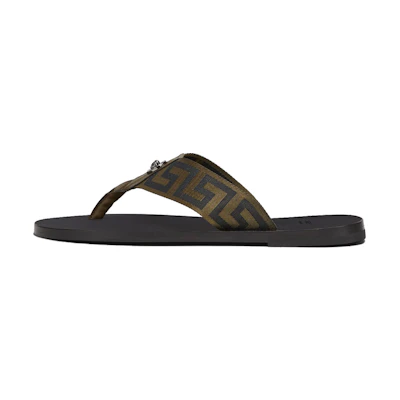 Versace Medusa Filigree Slide Sandals 'Black Green'