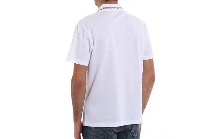 Purchase 范思哲美杜莎金标口袋白色短袖POLO衫 A79252-A223004-A93A