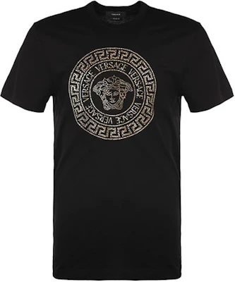 VERSACE 美杜莎图案黑色短袖T恤 10016191-A012631-B000 Order VERSACE 美杜莎图案黑色短袖T恤 10016191-A012631-B000