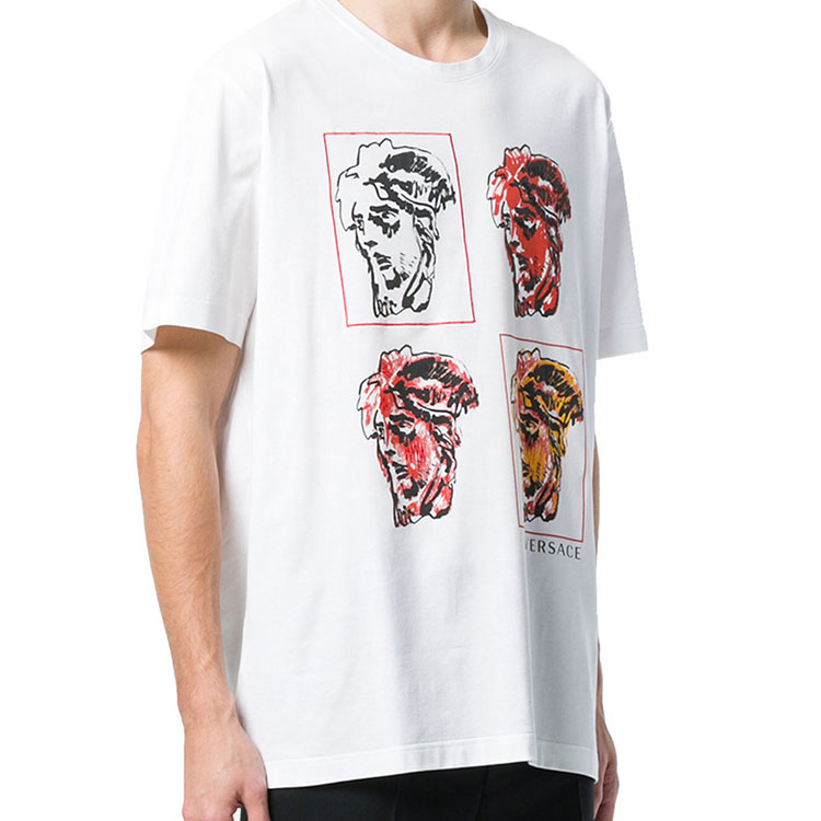VERSACE Medusa Graphic Crewneck White T-Shirt for Men A79236-A224574-A001 圖 3