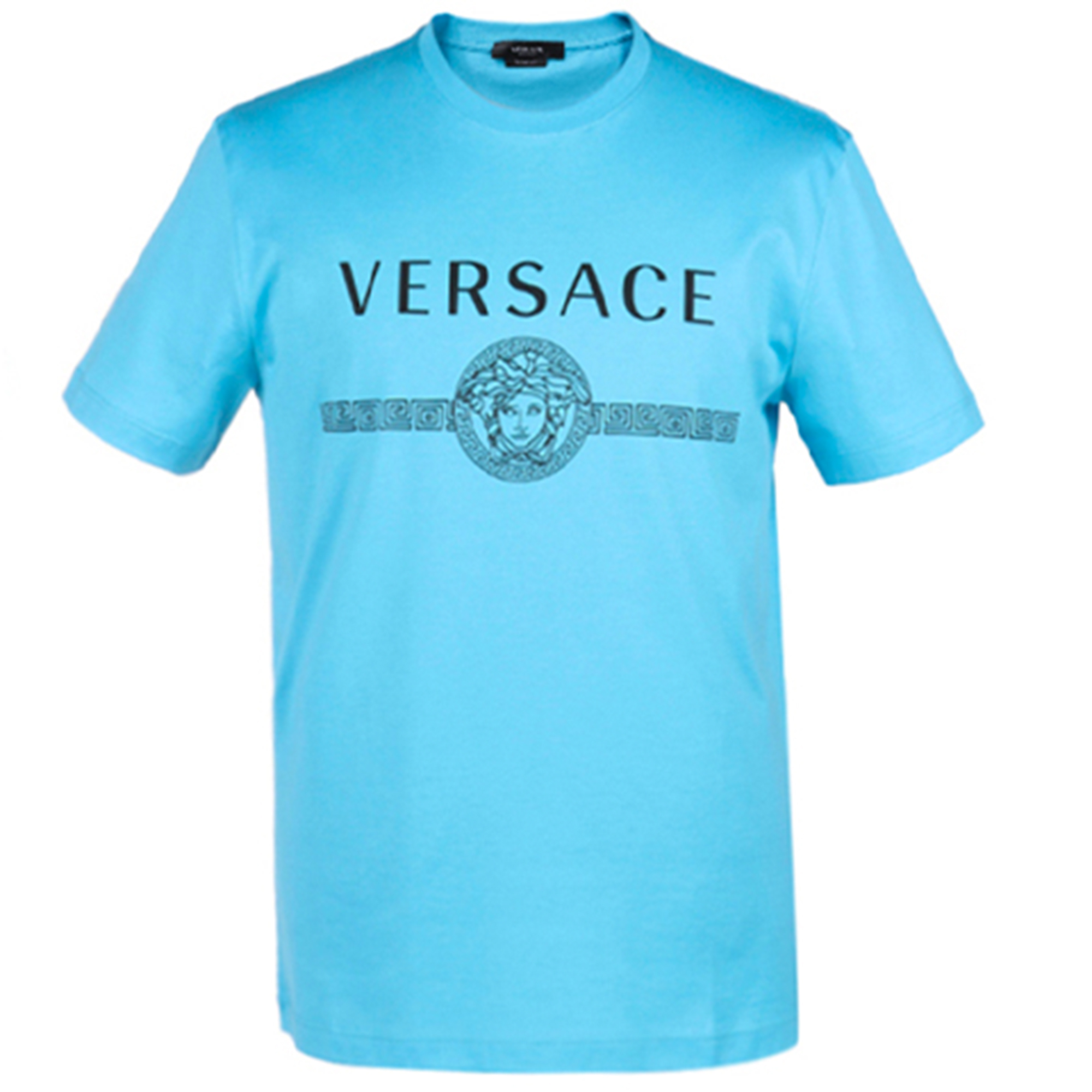 VERSACE Medusa Graphic Tee Sky Blue Cotton T-Shirt A87573-A228806-A1461