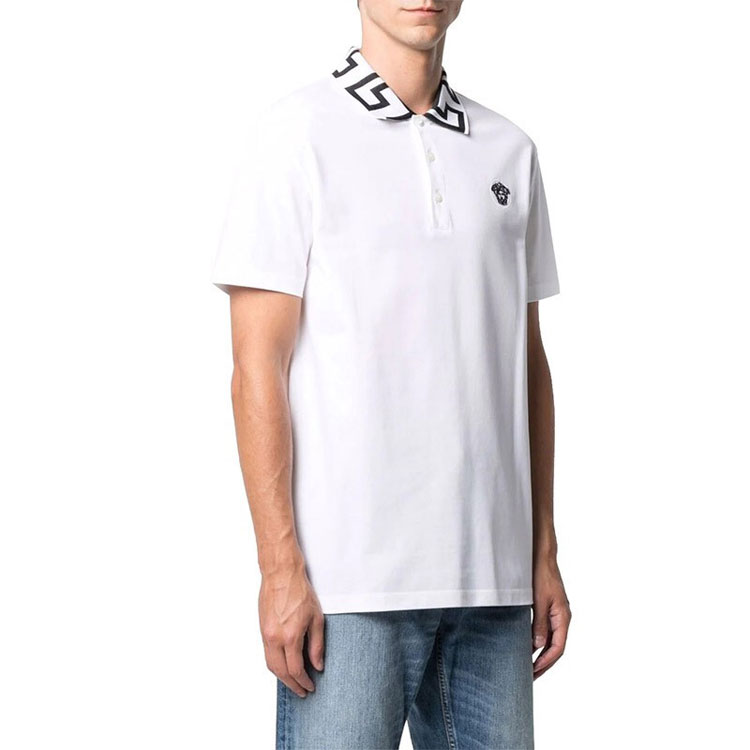 Purchase VERSACE 美杜莎希腊钥匙短袖翻领衫 白色 A89492-A231240-A2048