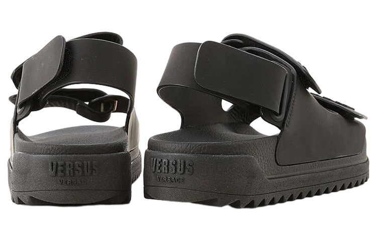 Versace Medusa Head 'Magic Tape Thick Bottom' Fashion Slides 'Black' 圖 3