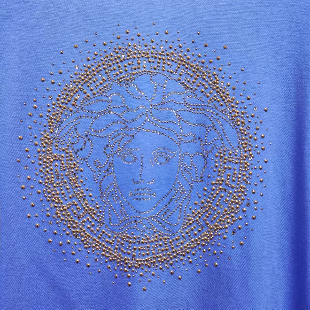 VERSACE Medusa Head Crewneck T-Shirt  Blue. A79160-A224620-A904E 圖 4