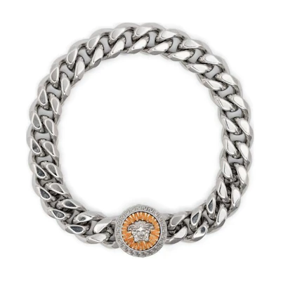 VERSACE Medusa Head Design Brass Bracelet Silver Color. 10160381A00620