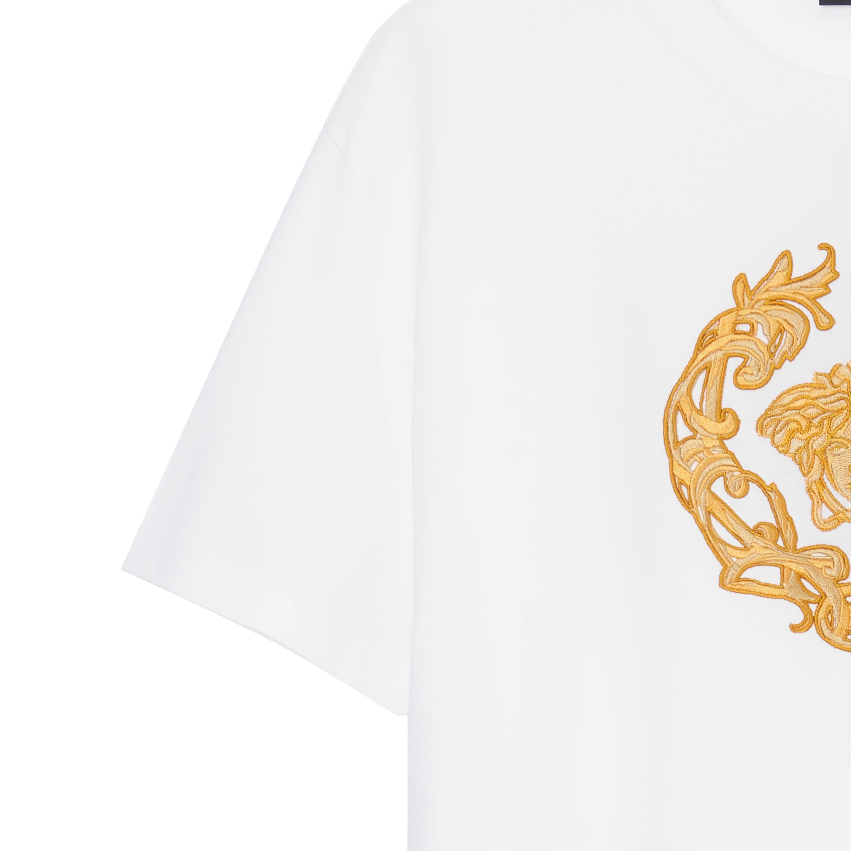 VERSACE Medusa Head Graphic White Crew Neck  T-Shirt A87378-A228806-A1001 圖 8