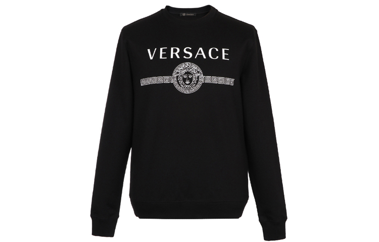 VERSACE Medusa Head Logo Black Long Sleeve Sweatshirt A83867-A231242-A008